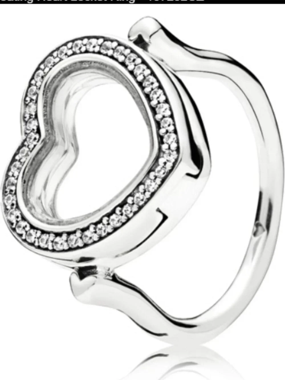 Authentic Pandora Floating Heart Locket Ring